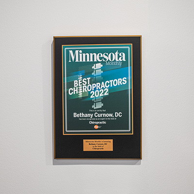 Chiropractic Chanhassen MN Best of Chiropractors Plaque